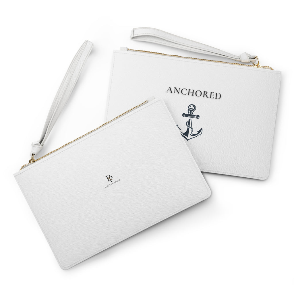 Anchored Clutch Bag — Minimalist Nautical Wristlet Purse