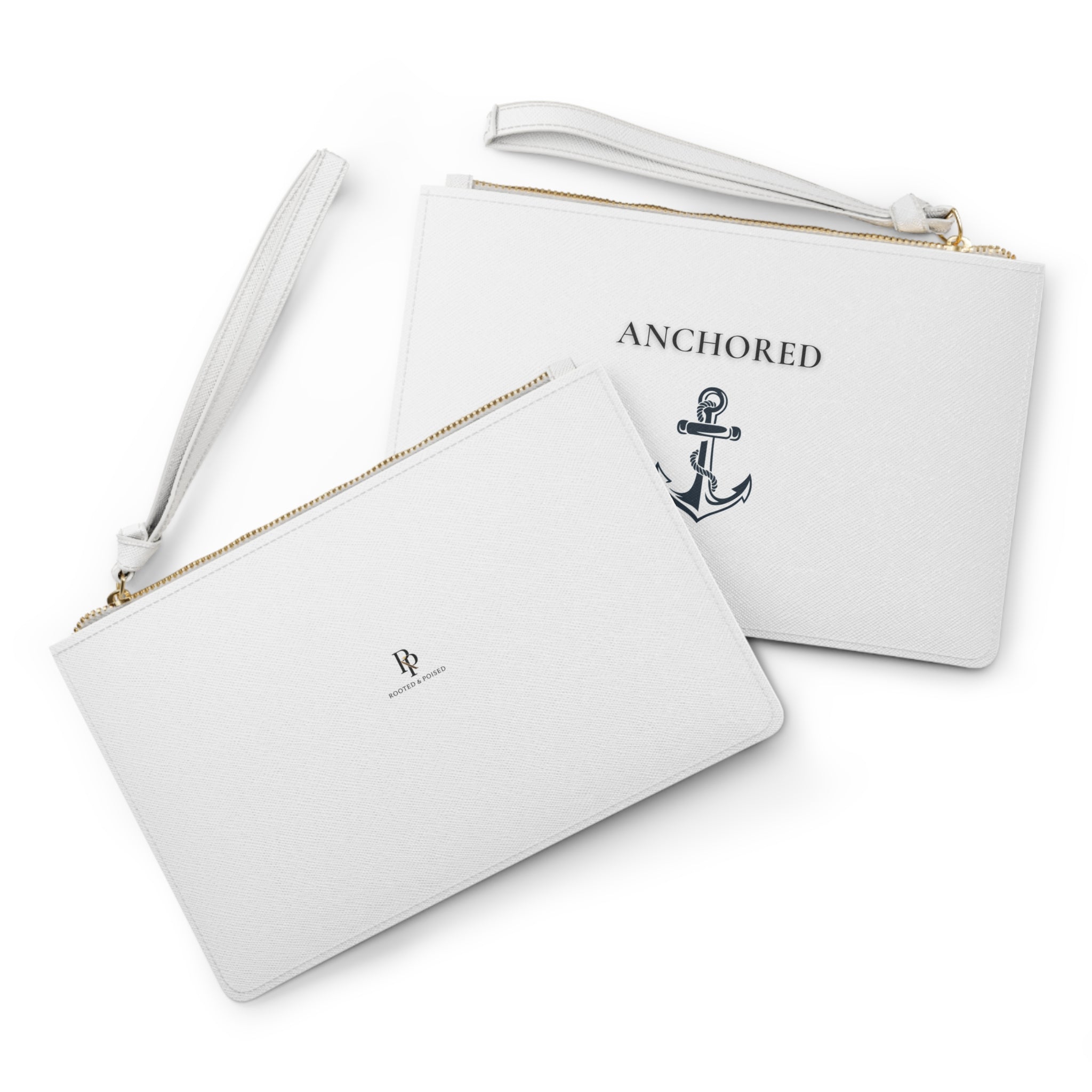 Anchored Clutch Bag — Minimalist Nautical Wristlet Purse