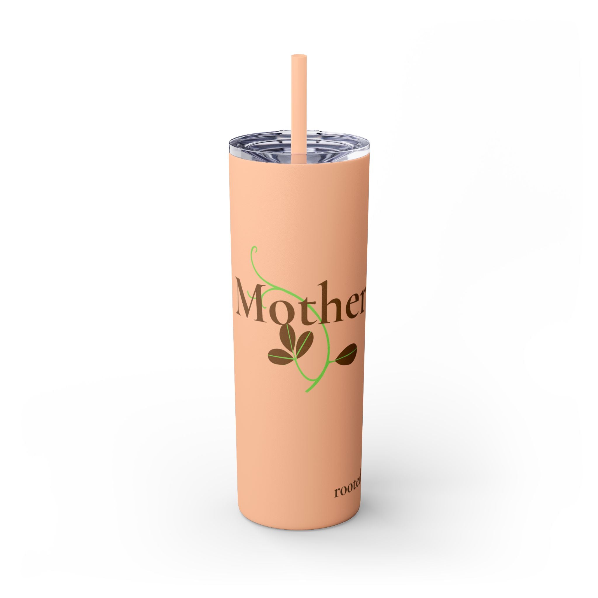 Mother Floral Skinny Tumbler, 20oz Straw Cup