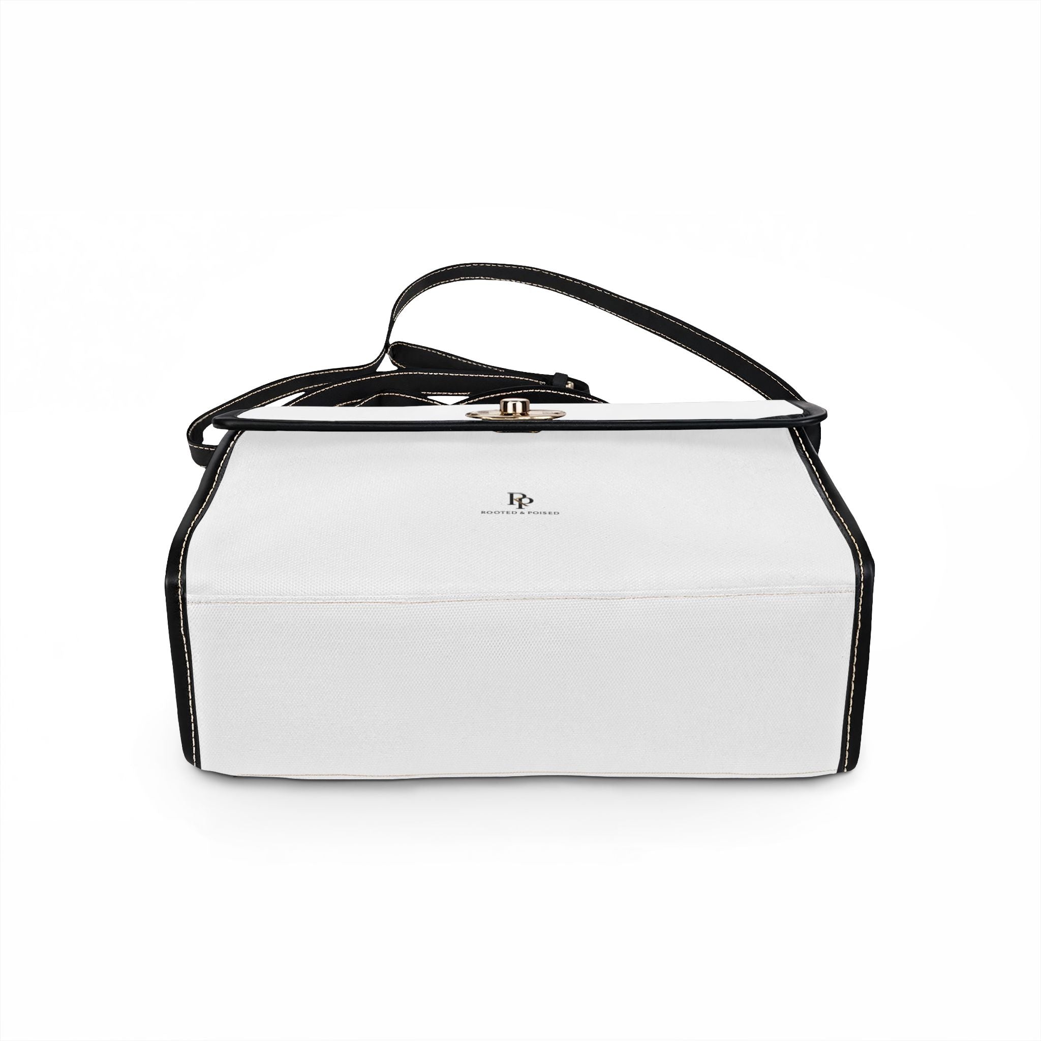 Rooted & Poised Waterproof Canvas Bag — Compact Everyday Carry Tote