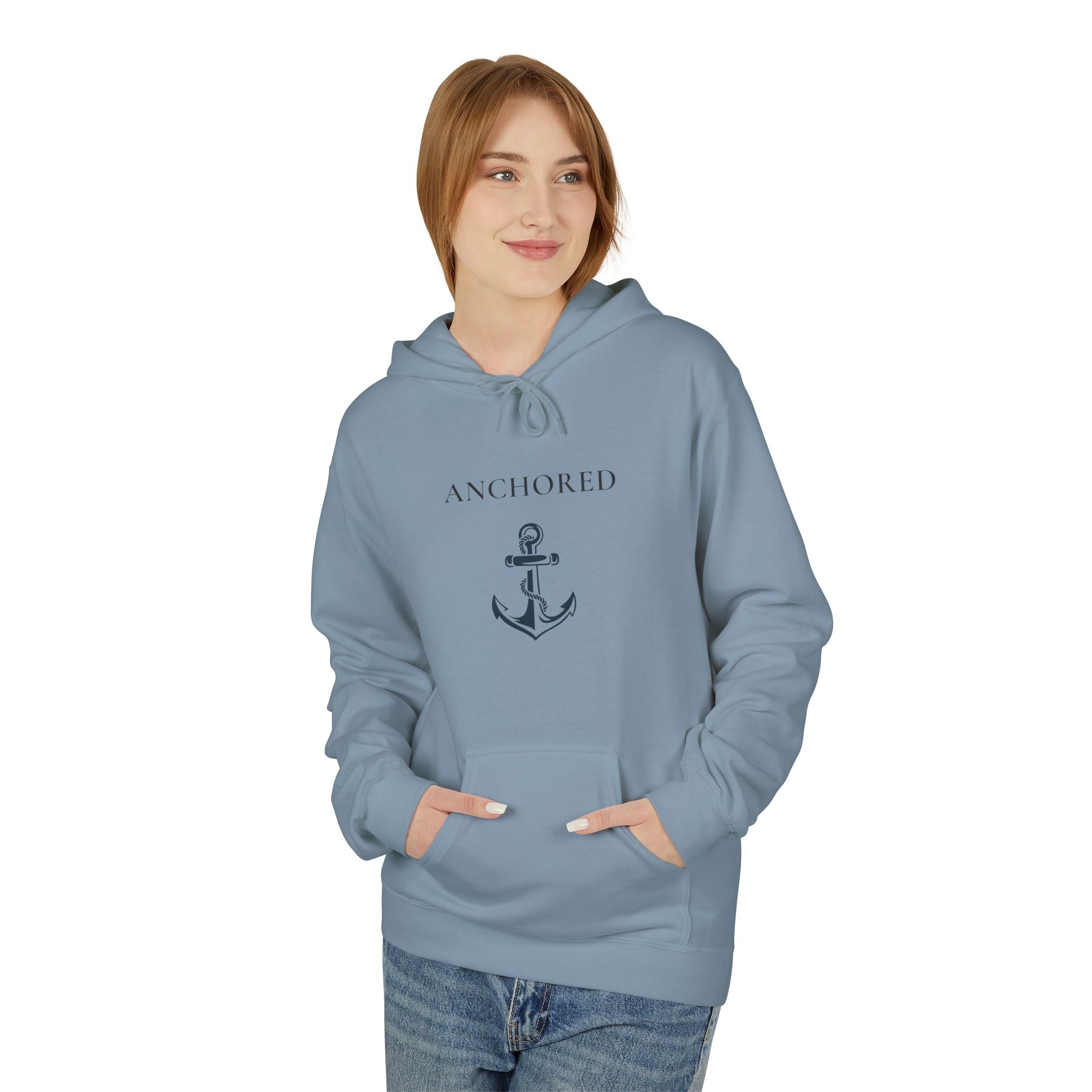 Anchored Graphic Hoodie — Coastal Nautical Pullover Sweatshirt
