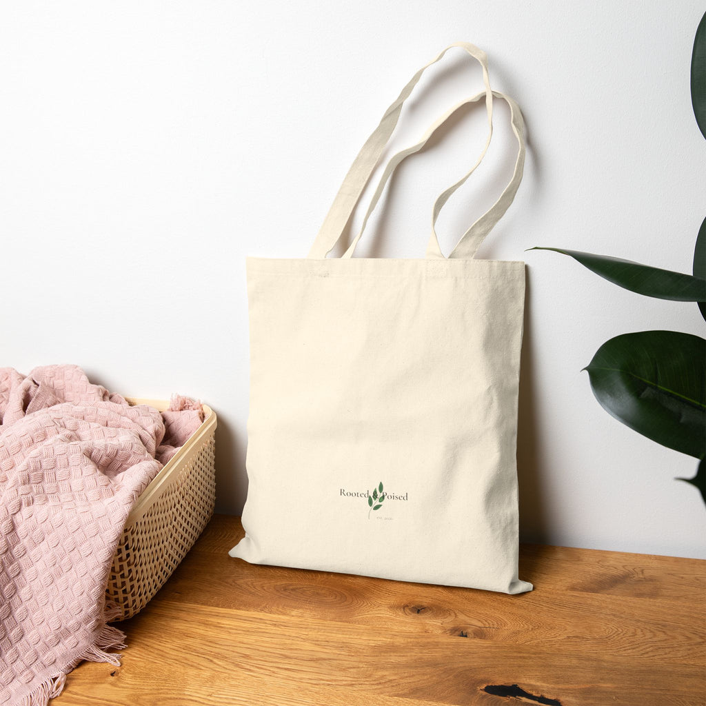 Mother Floral Tote Bag — Cotton Canvas Mom Gift for Mother's Day