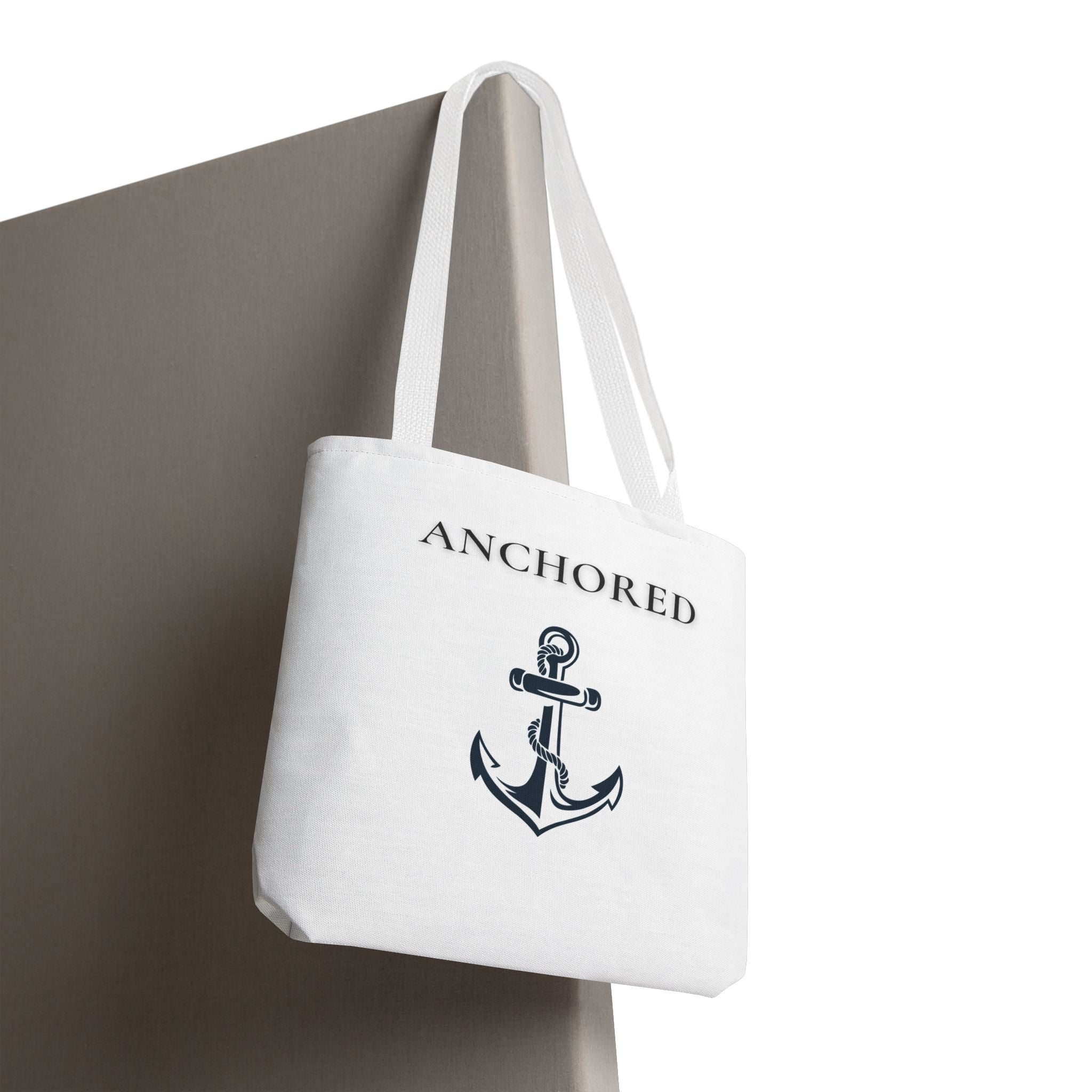Anchored Tote Bag — Nautical Canvas Beach & Everyday Tote