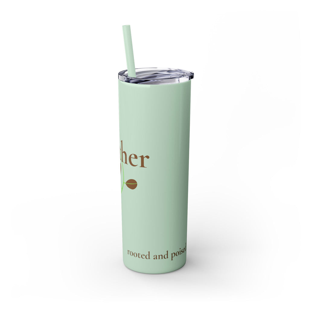Mother Floral Skinny Tumbler, 20oz Straw Cup
