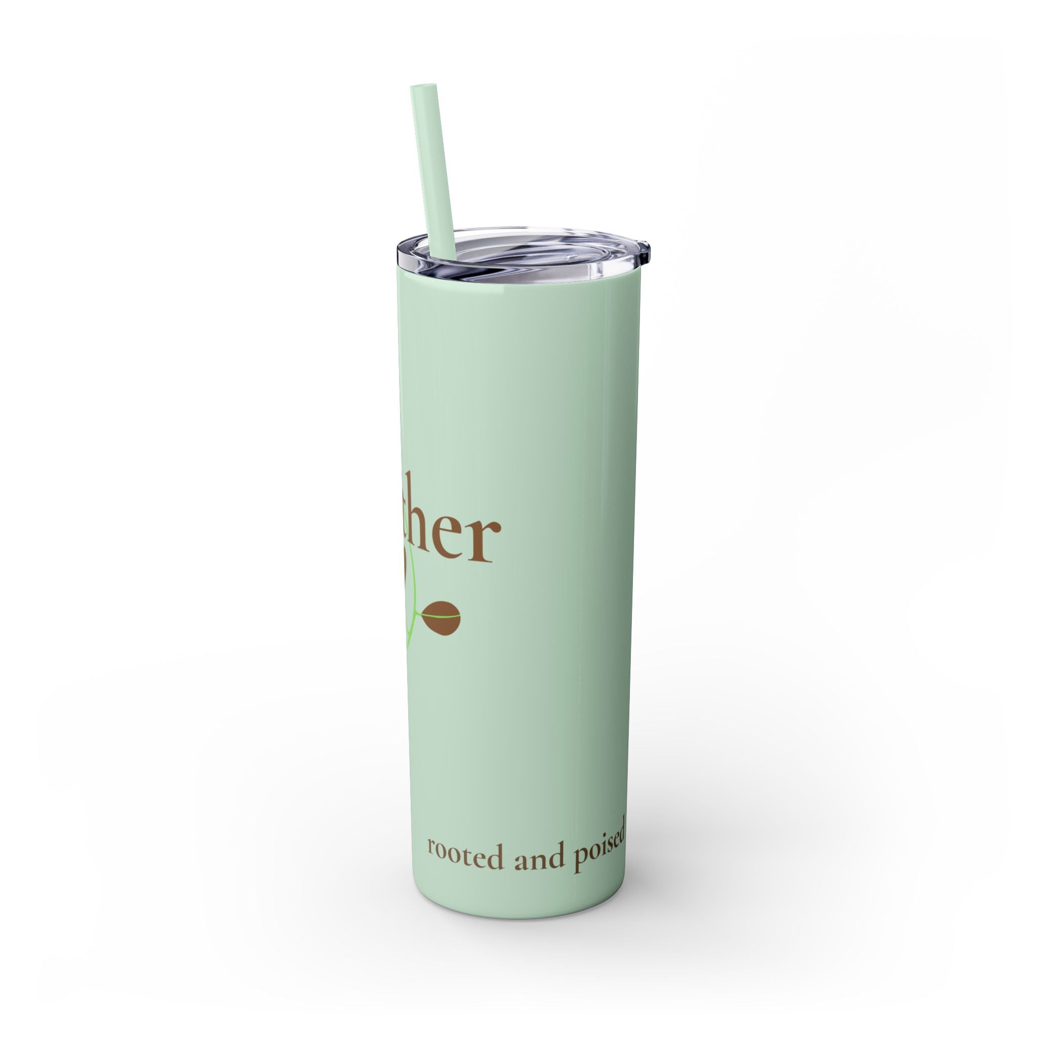 Mother Floral Skinny Tumbler, 20oz Straw Cup