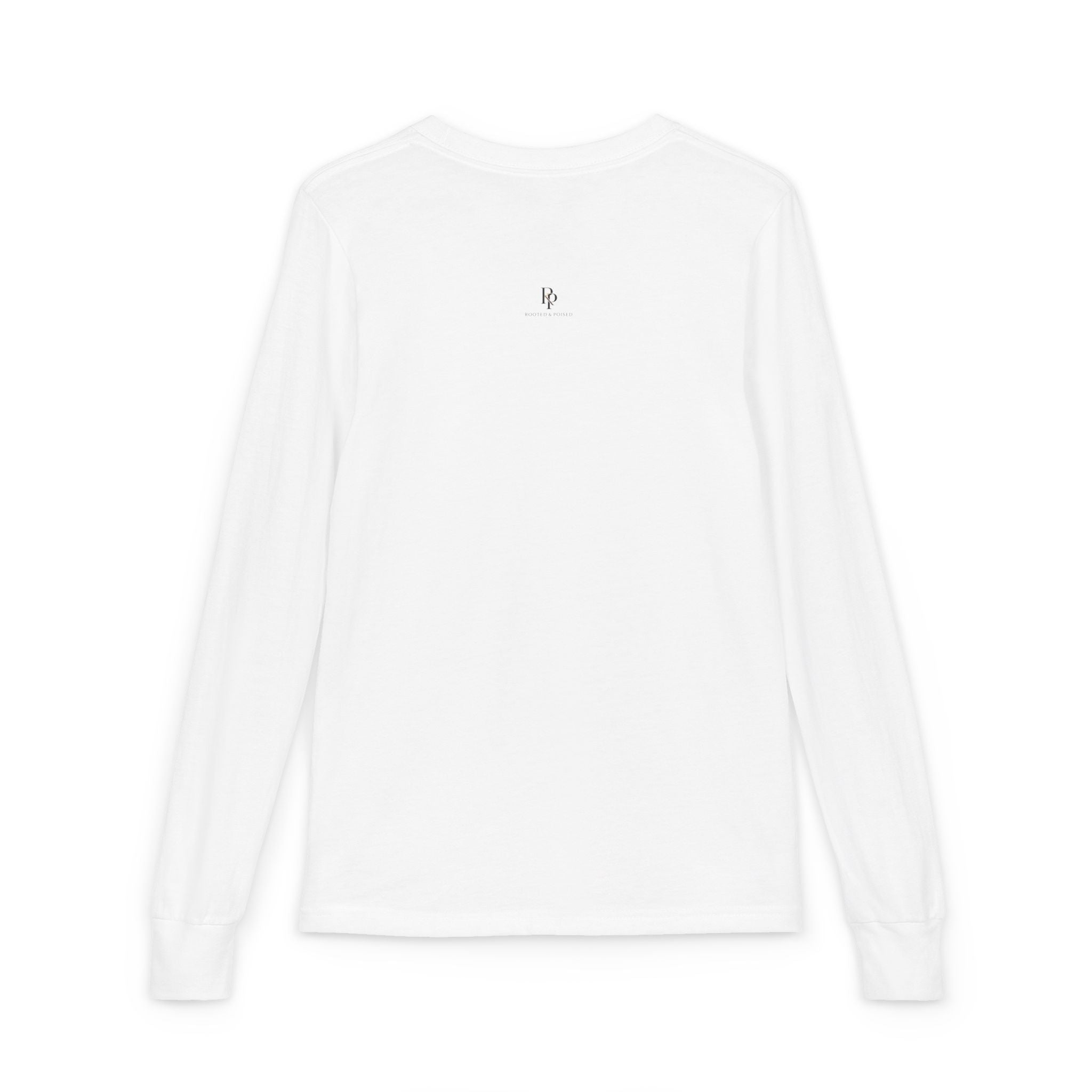 Wholeness Youth Long Sleeve Tee — Minimalist Arch Text Kids Shirt