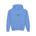 Rooted & Poised Youth Hoodie — Minimalist White Pullover for Kids