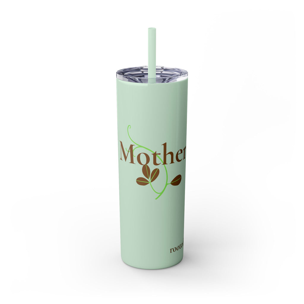 Mother Floral Skinny Tumbler, 20oz Straw Cup