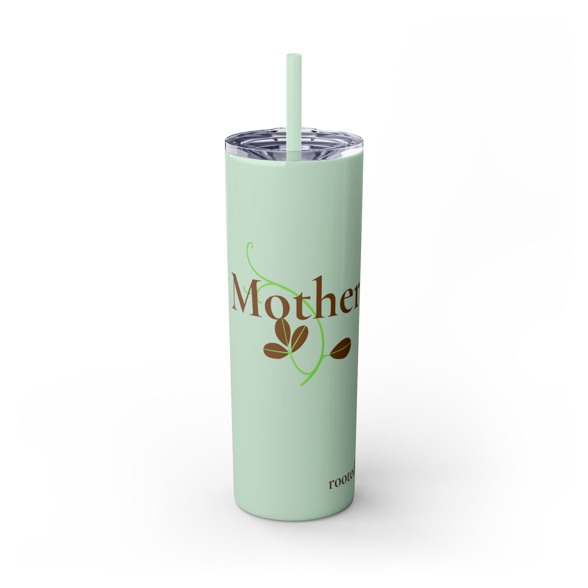 Mother Floral Skinny Tumbler, 20oz Straw Cup
