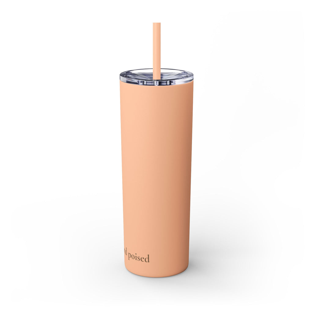 Mother Floral Skinny Tumbler, 20oz Straw Cup