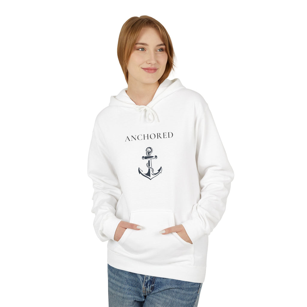 Anchored Graphic Hoodie — Coastal Nautical Pullover Sweatshirt