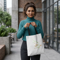Inspirational 'Present Patient Powerful' Tote Bag
