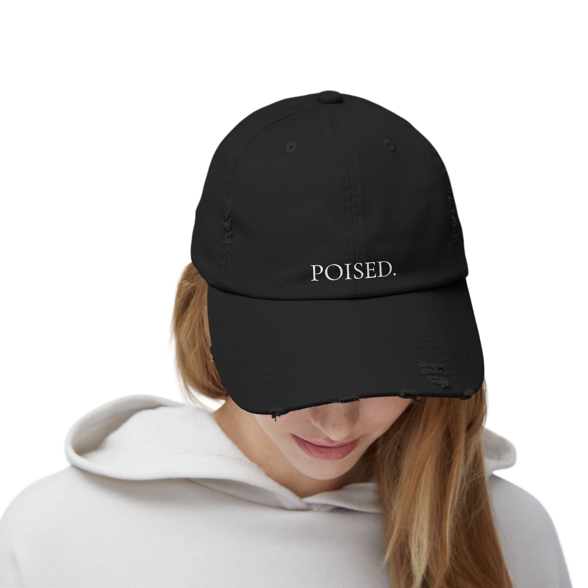 POISED. Distressed Hat (Embroidery)