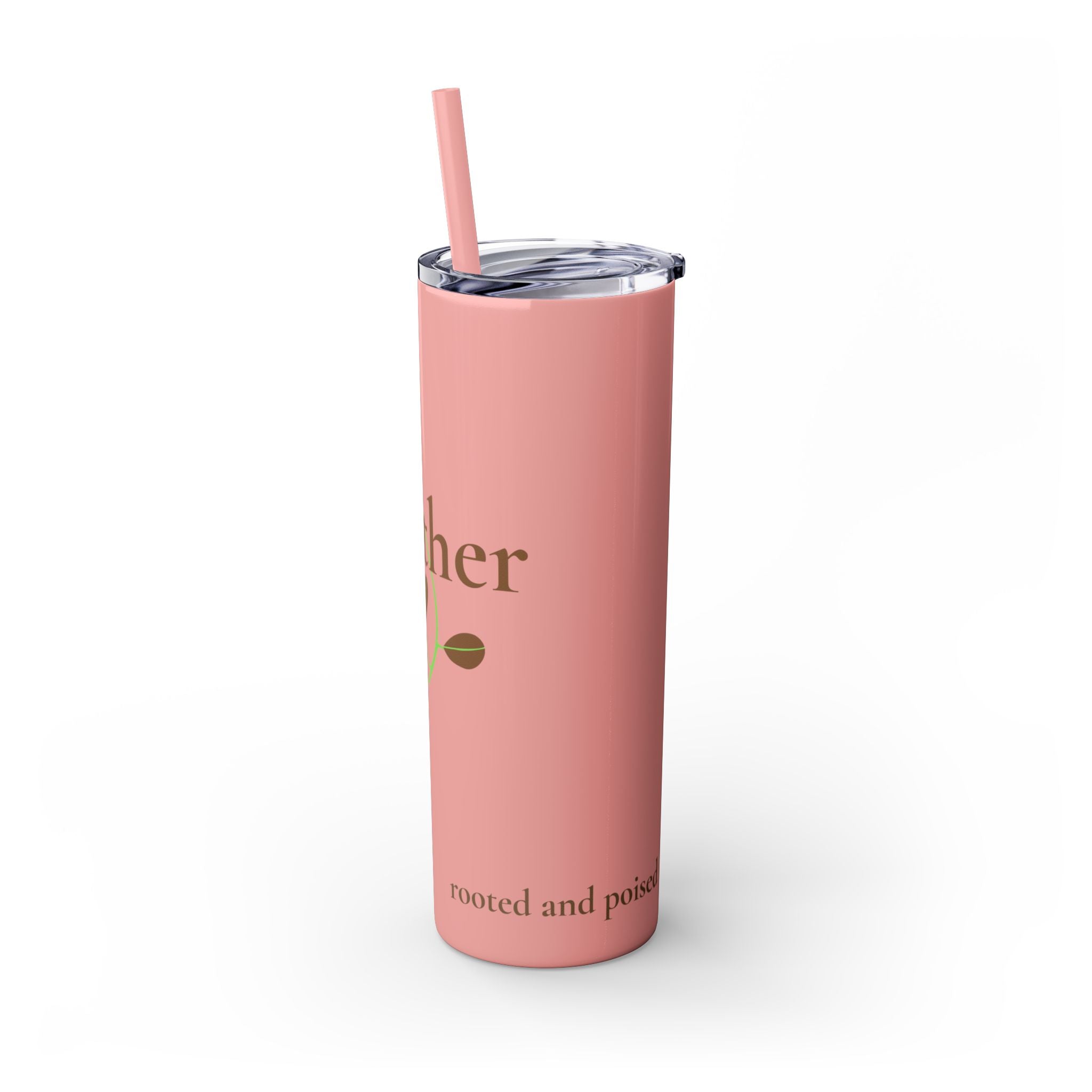 Mother Floral Skinny Tumbler, 20oz Straw Cup