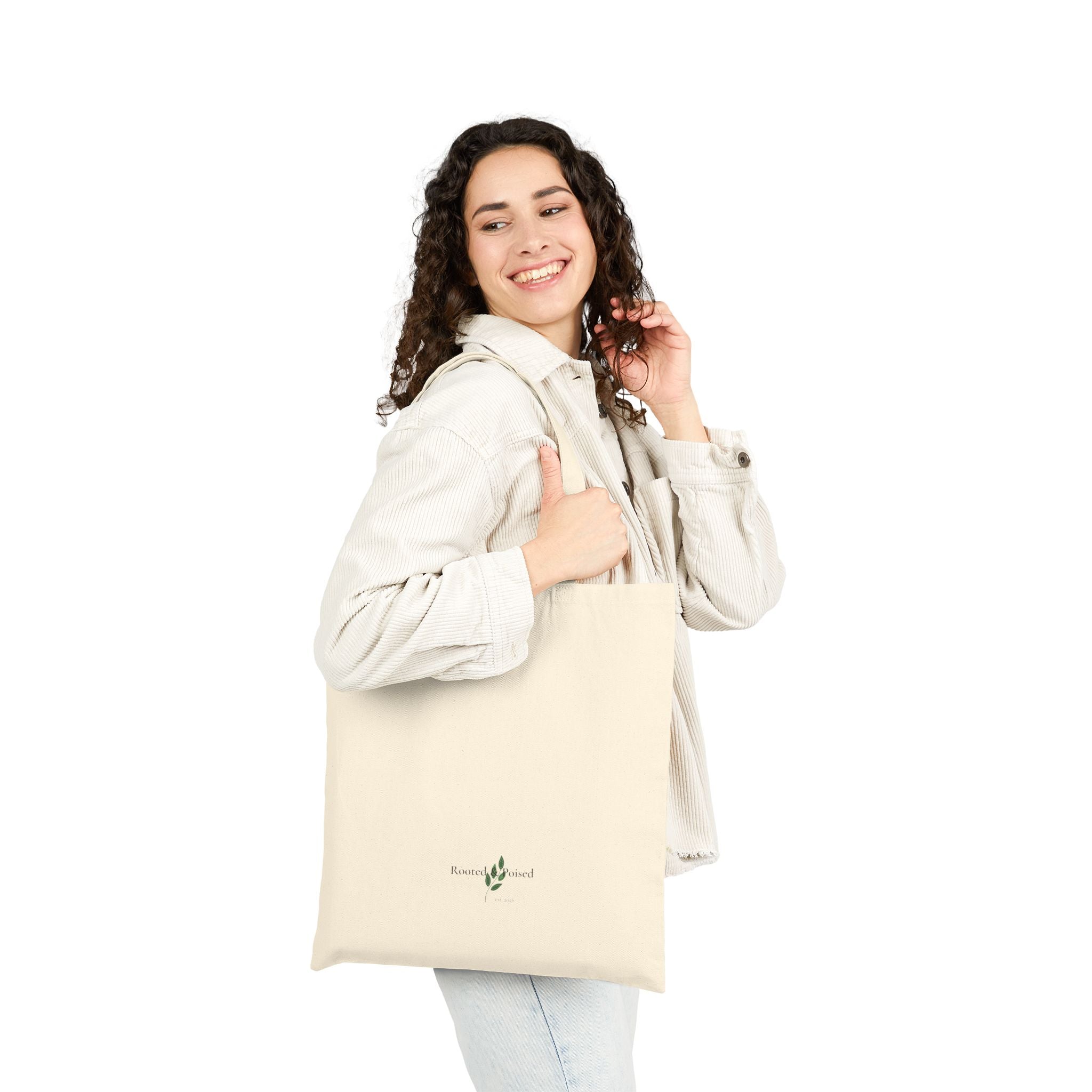 Mother Floral Tote Bag — Cotton Canvas Mom Gift for Mother's Day