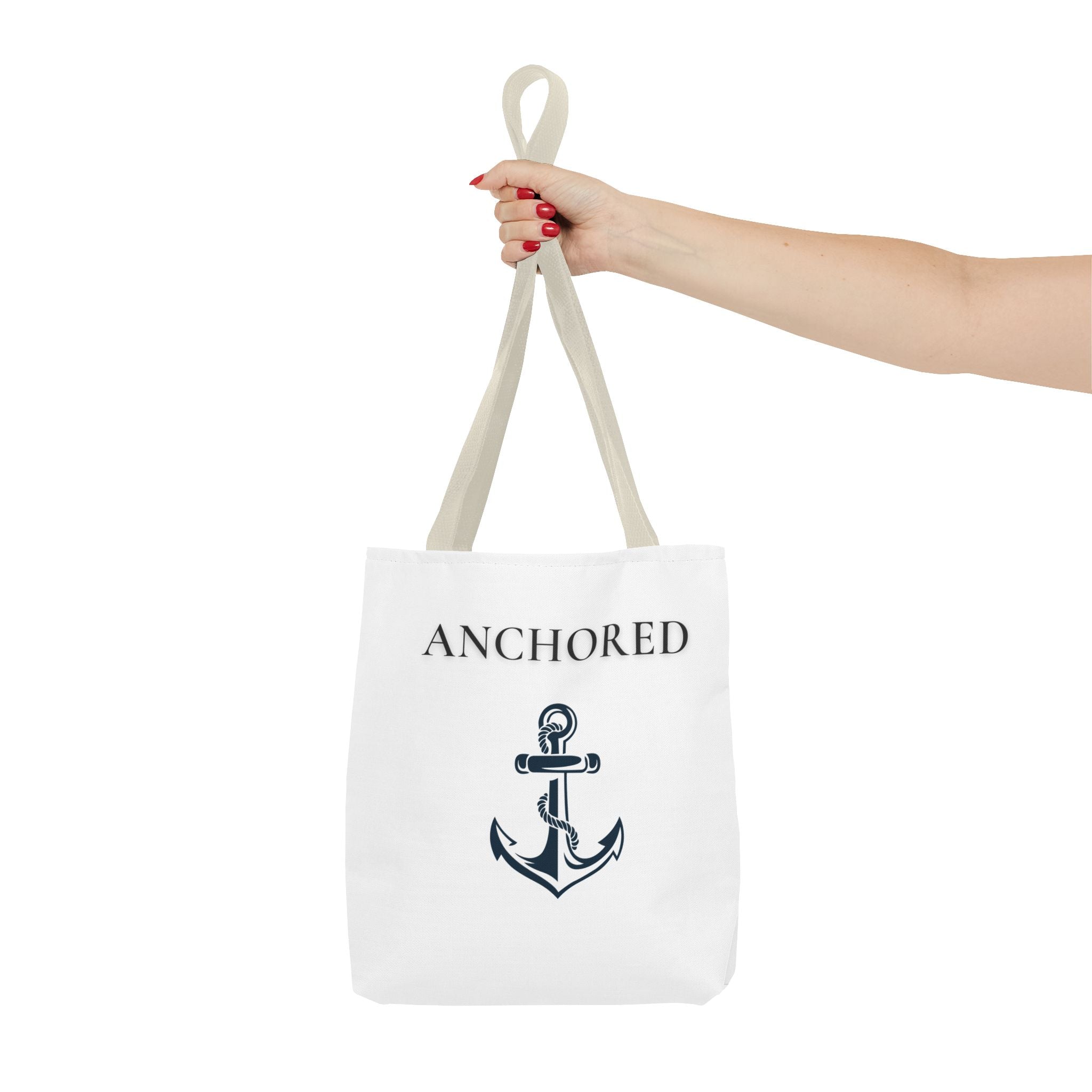 Anchored Tote Bag — Nautical Canvas Beach & Everyday Tote