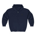 Rooted & Poised Full-Zip Hoodie — Minimal Logo Sweatshirt for Everyday Comfort
