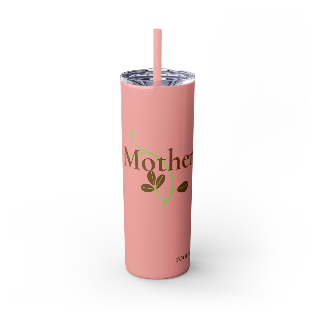 Mother Floral Skinny Tumbler, 20oz Straw Cup