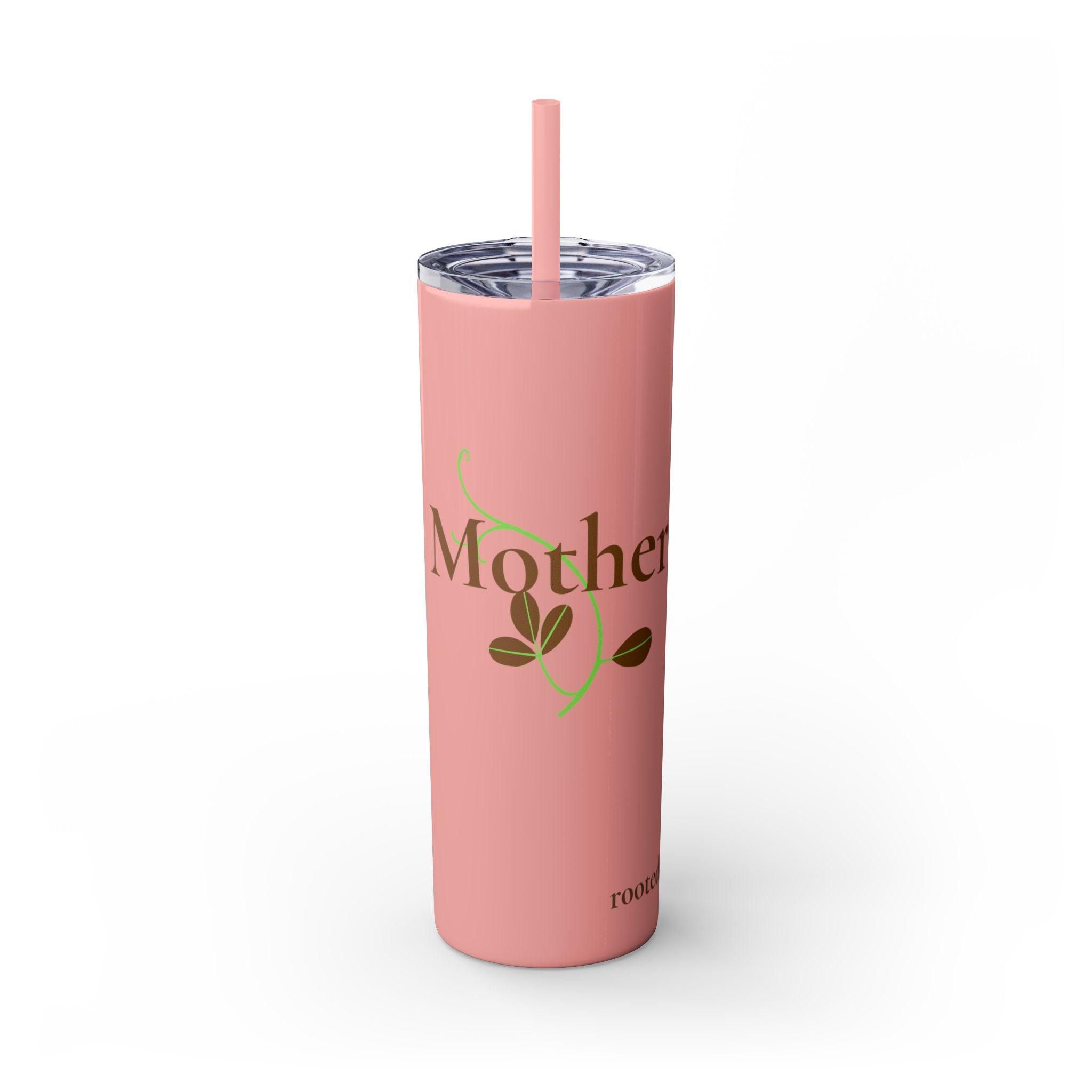 Mother Floral Skinny Tumbler, 20oz Straw Cup