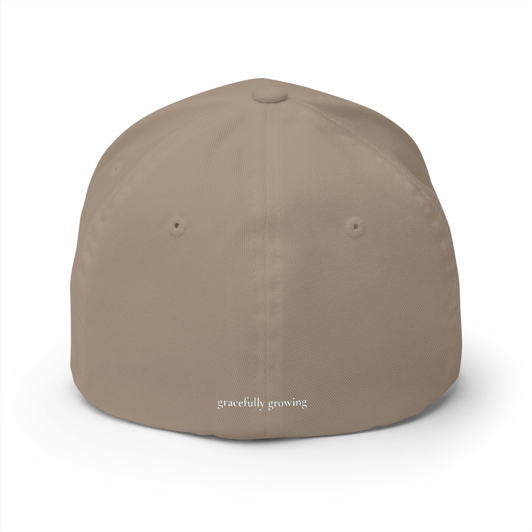 Embroidered "mother." Closed-Back Structured Cap — Minimalist Mom Baseball Hat