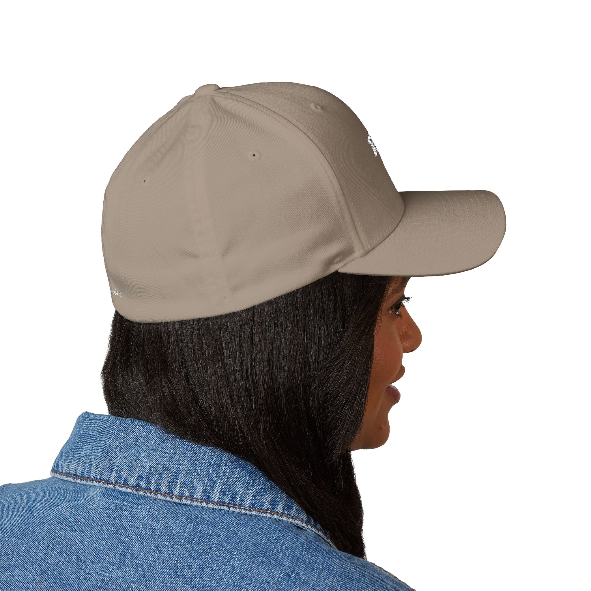Embroidered "mother." Closed-Back Structured Cap — Minimalist Mom Baseball Hat