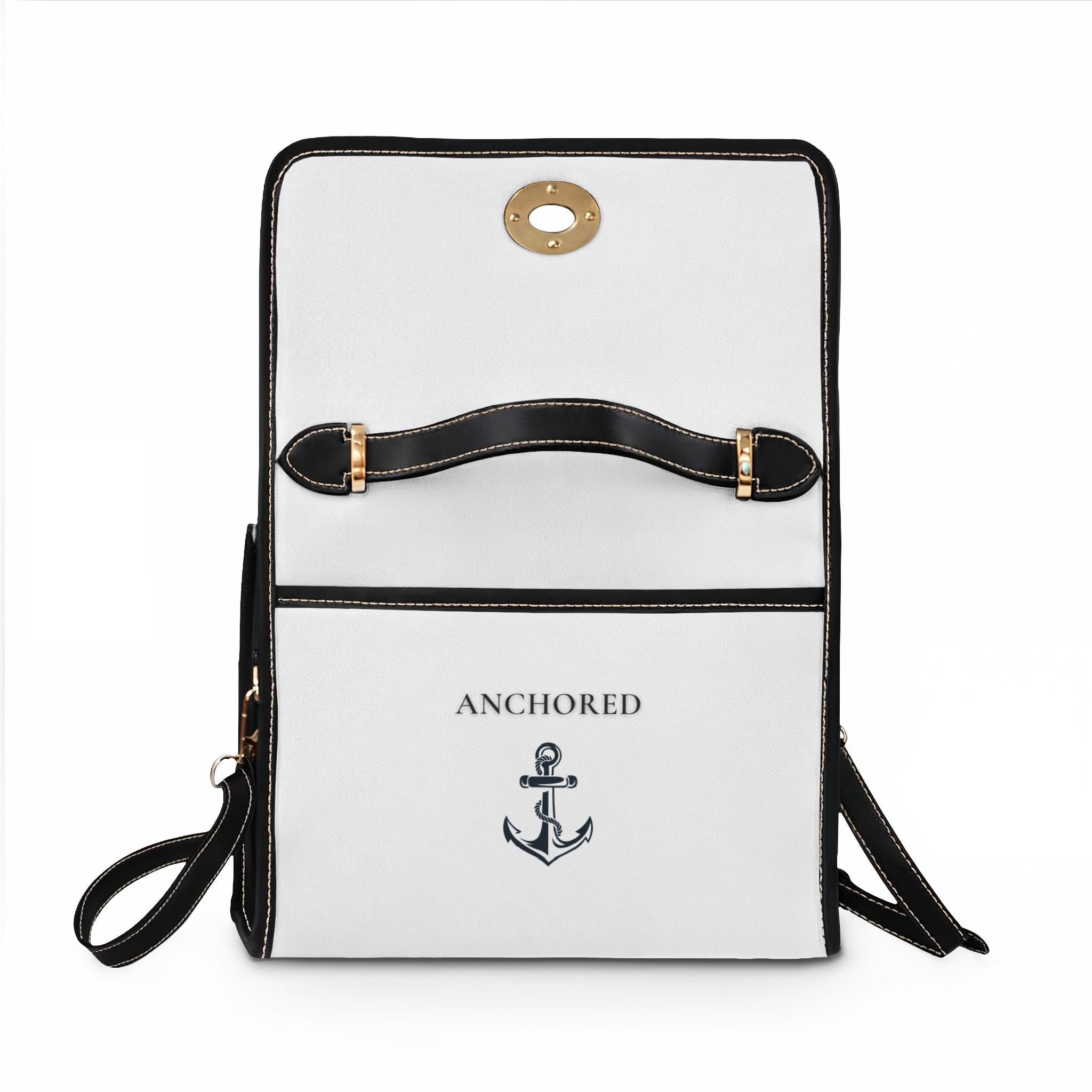 Rooted & Poised Waterproof Canvas Bag — Compact Everyday Carry Tote