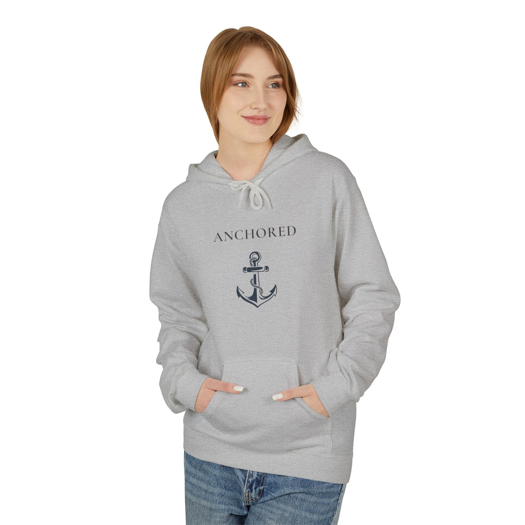 Anchored Graphic Hoodie — Coastal Nautical Pullover Sweatshirt