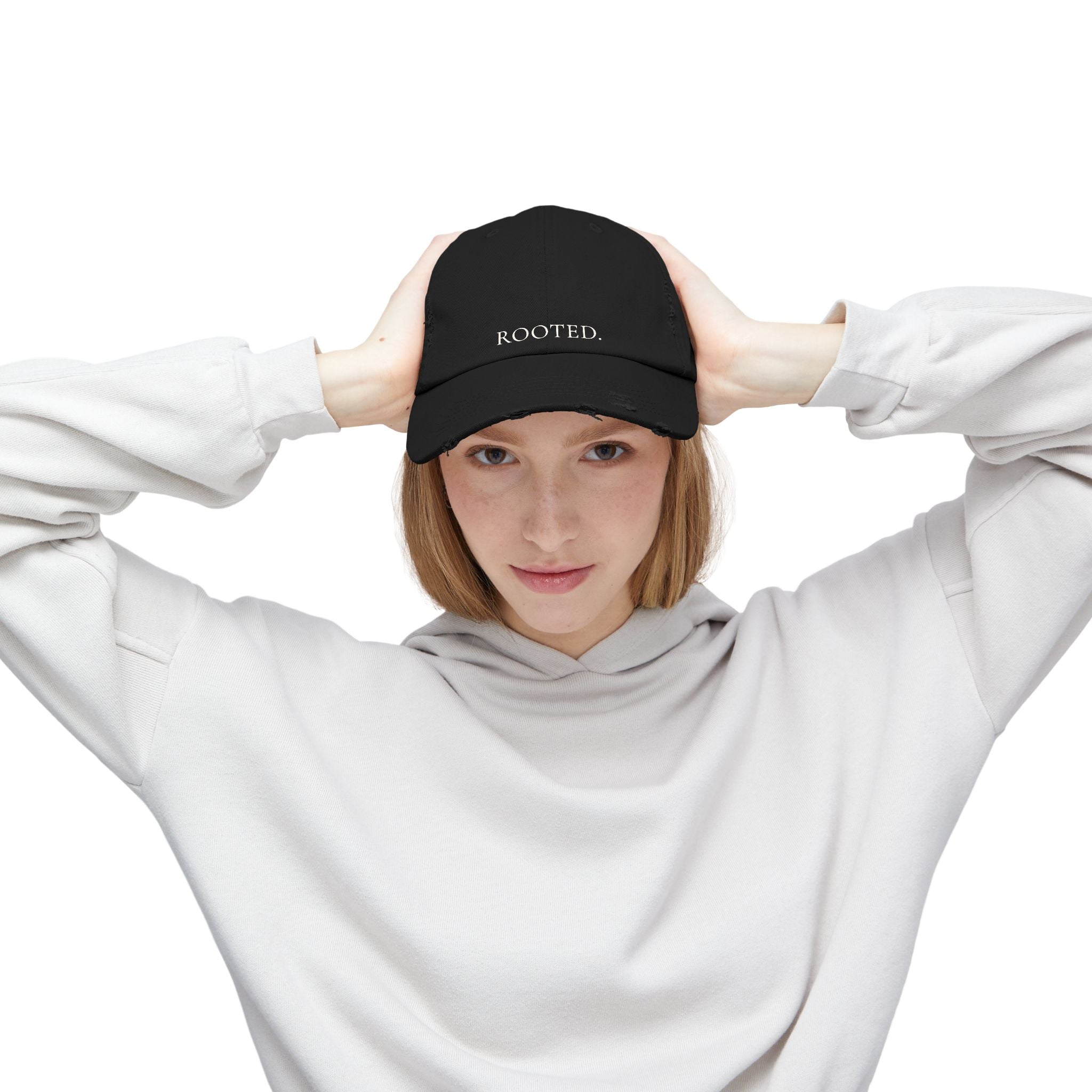 ROOTED. Distressed Cap