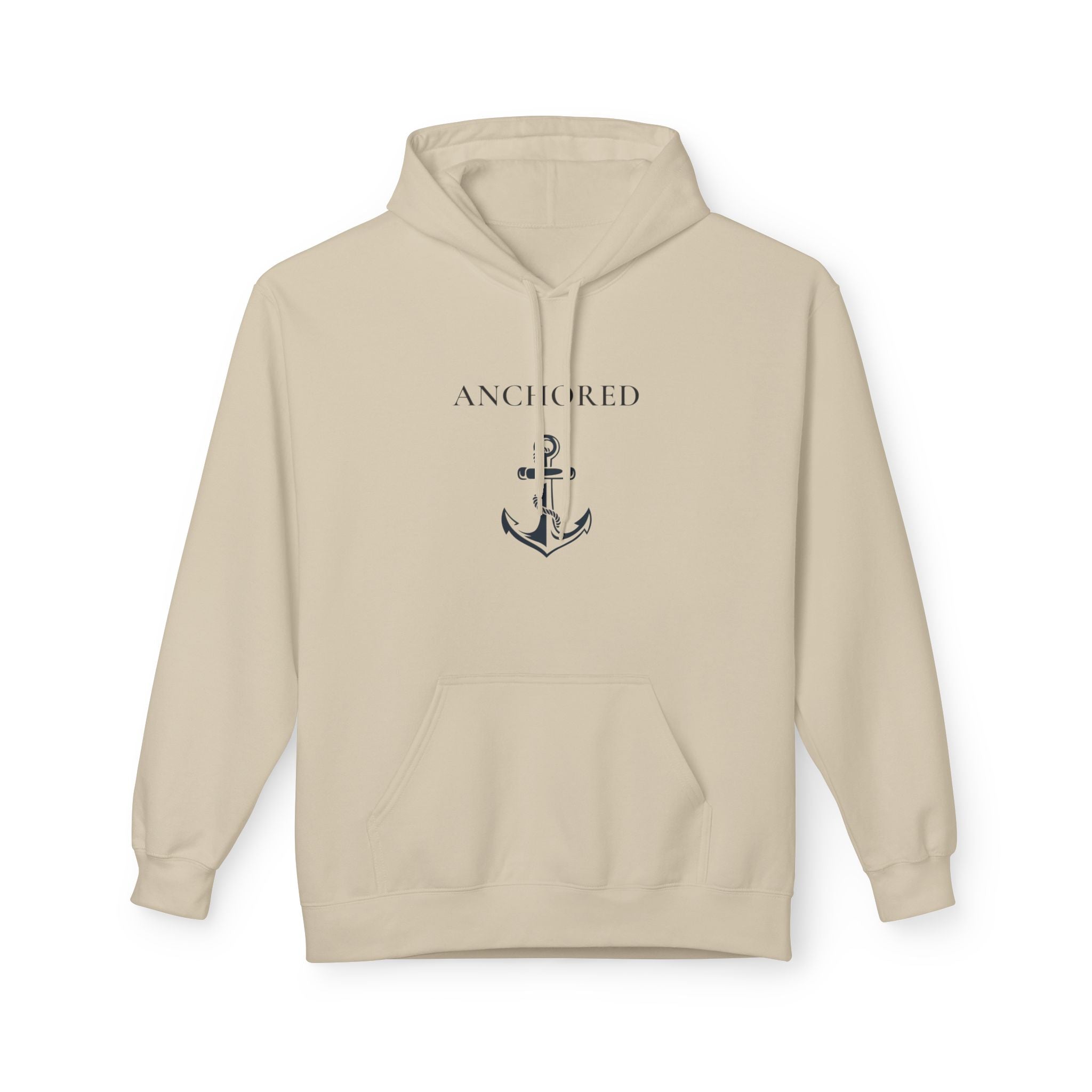 Anchored Graphic Hoodie — Coastal Nautical Pullover Sweatshirt