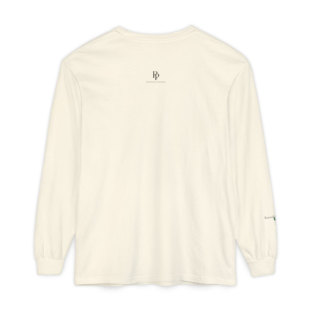 Anchored Long Sleeve Tee — Minimalist Nautical Graphic Shirt