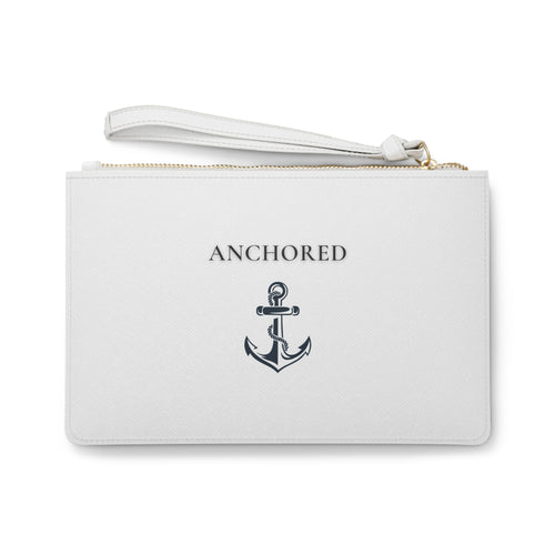 Anchored Clutch Bag — Minimalist Nautical Wristlet Purse