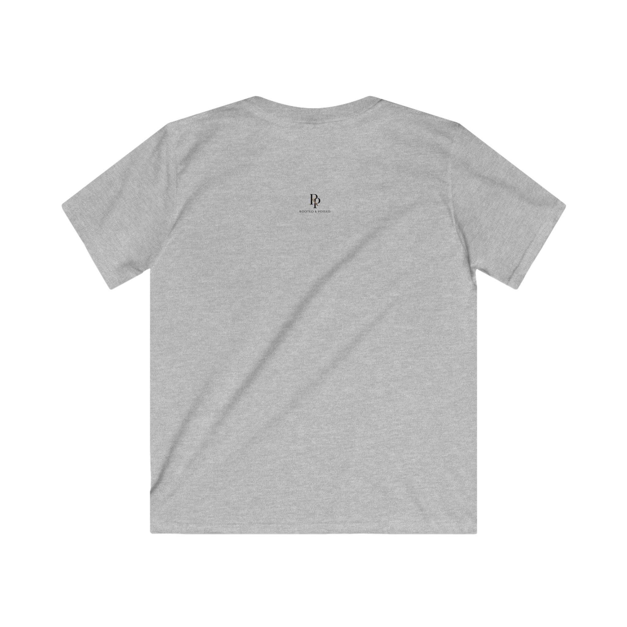 Rooted & Poised Kids Softstyle Tee — Everyday Comfort Youth T-Shirt