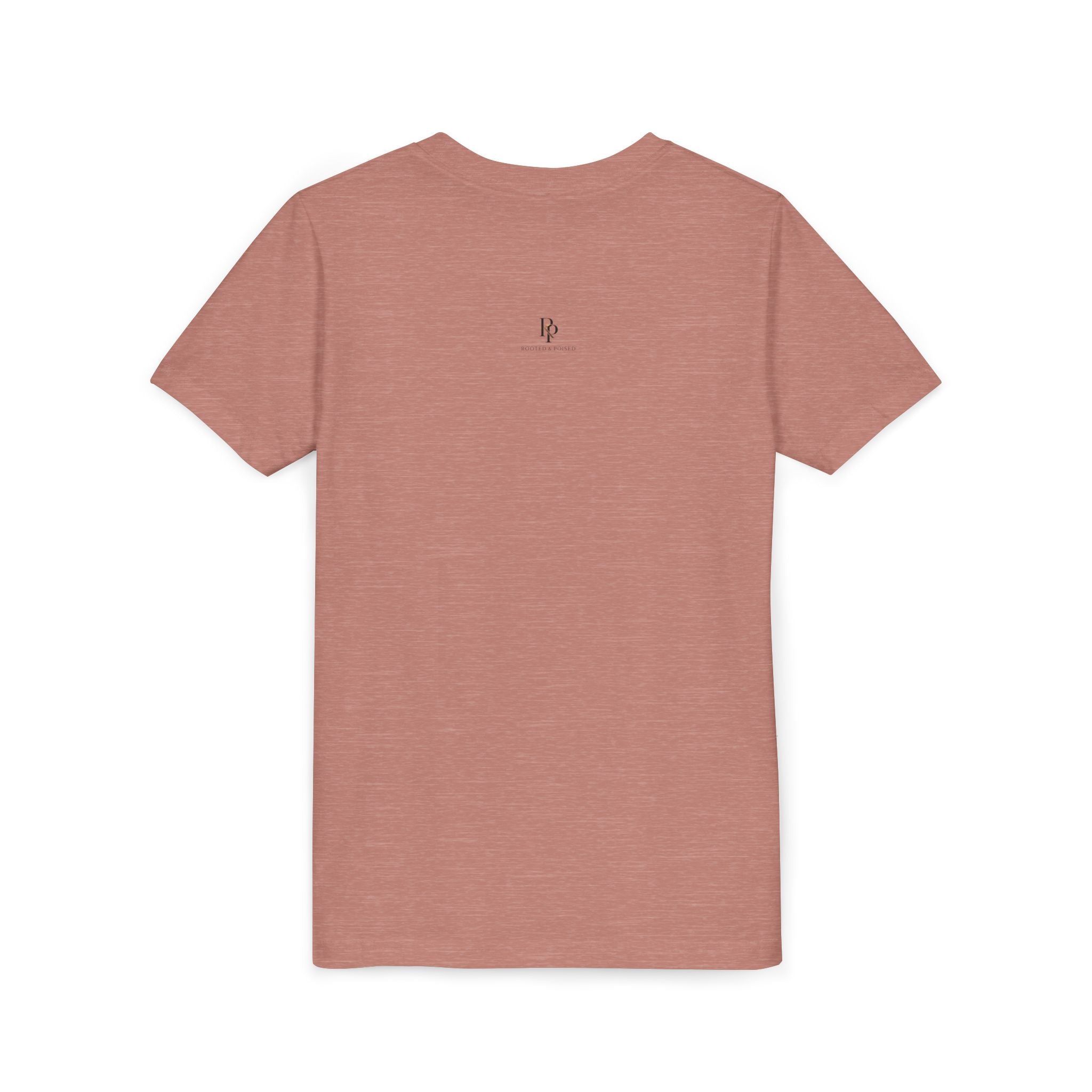 Rooted & Poised Youth Tee — Minimal Botanical Kids Shirt