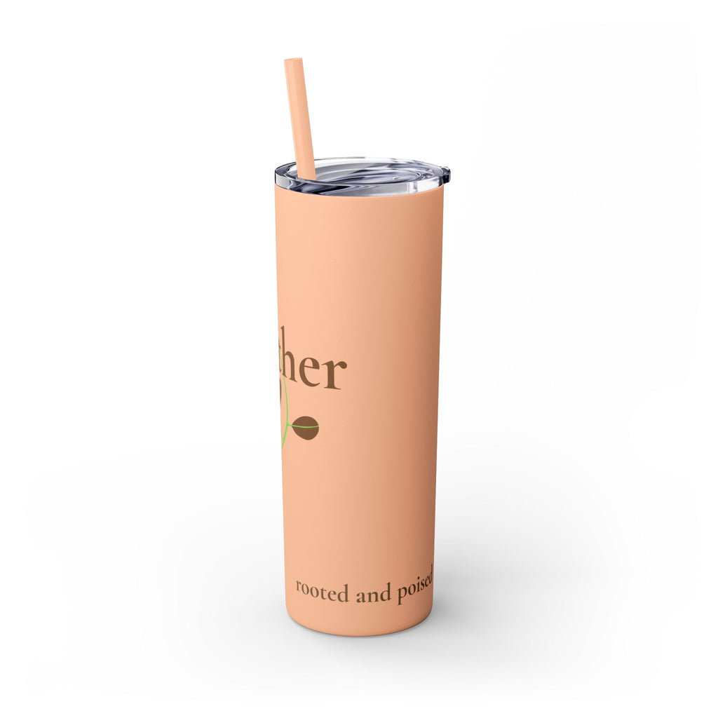 Mother Floral Skinny Tumbler, 20oz Straw Cup
