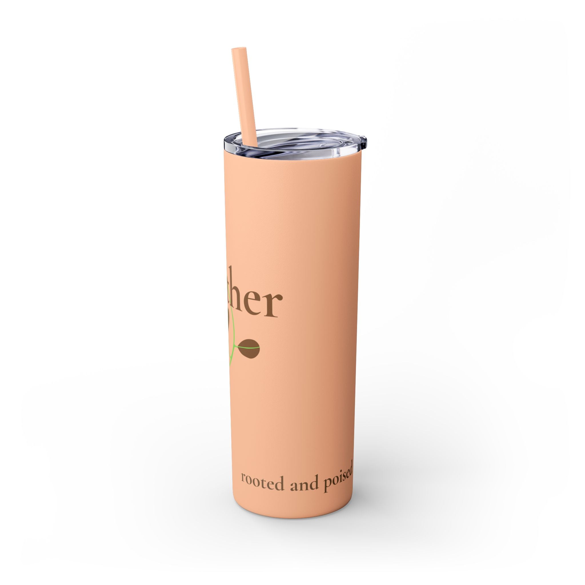 Mother Floral Skinny Tumbler, 20oz Straw Cup