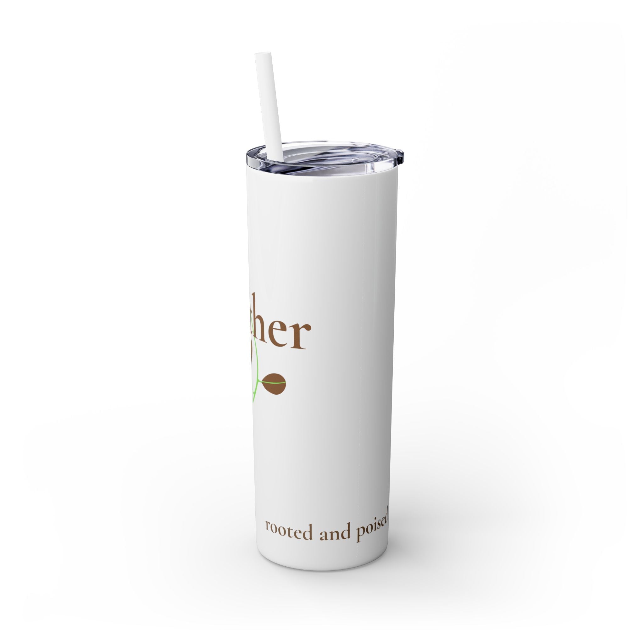 Mother Floral Skinny Tumbler, 20oz Straw Cup