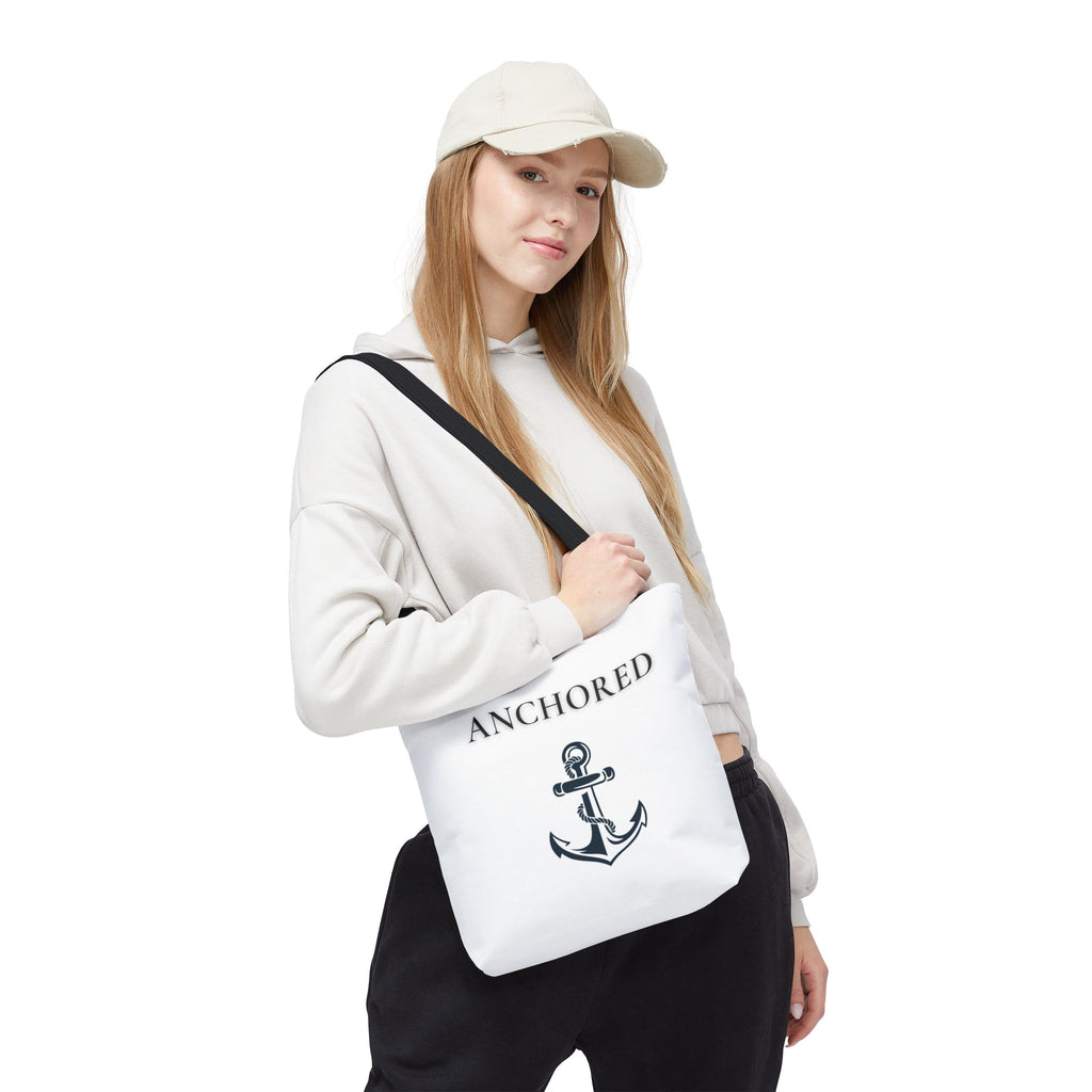 Anchored Tote Bag — Nautical Canvas Beach & Everyday Tote