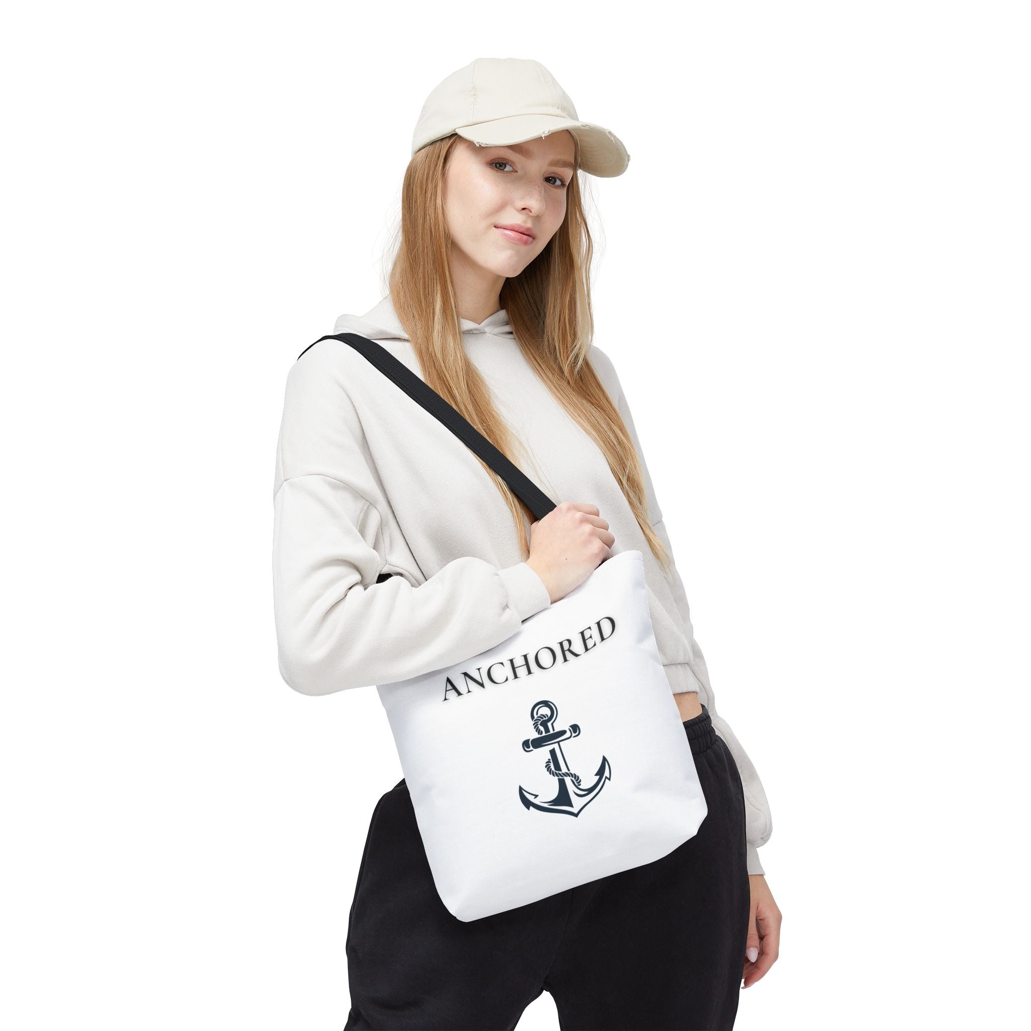 Anchored Tote Bag — Nautical Canvas Beach & Everyday Tote