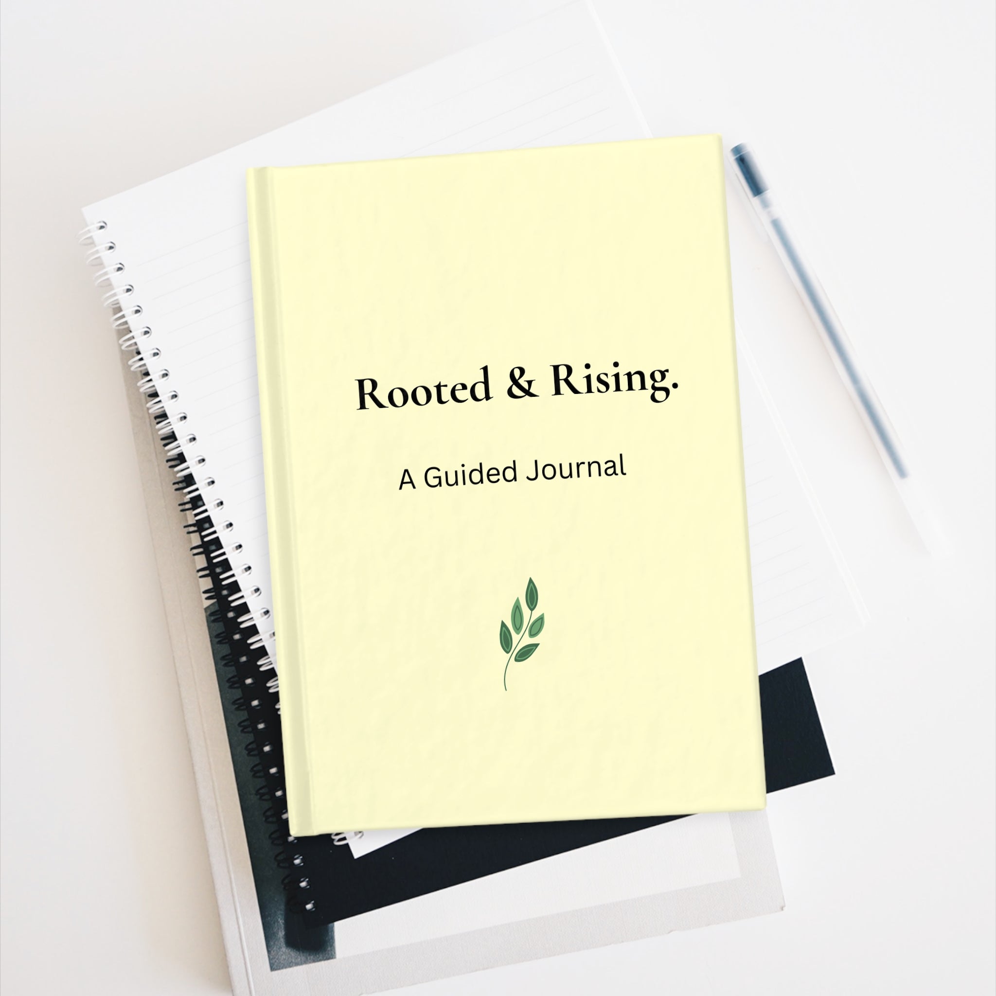 Rooted & Rising Guided Journal — Ruled Reflection Notebook for Intentional Living