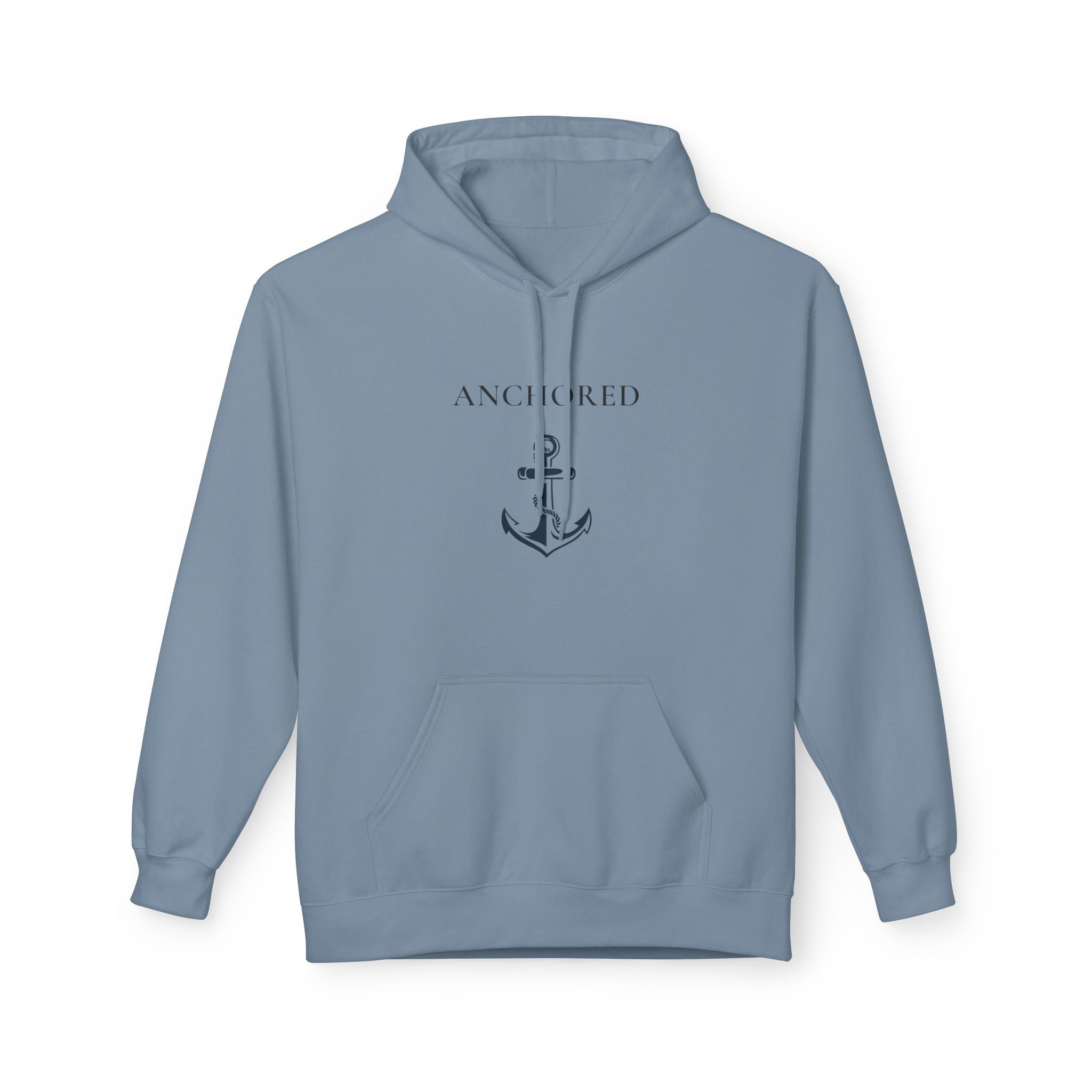 Anchored Graphic Hoodie — Coastal Nautical Pullover Sweatshirt