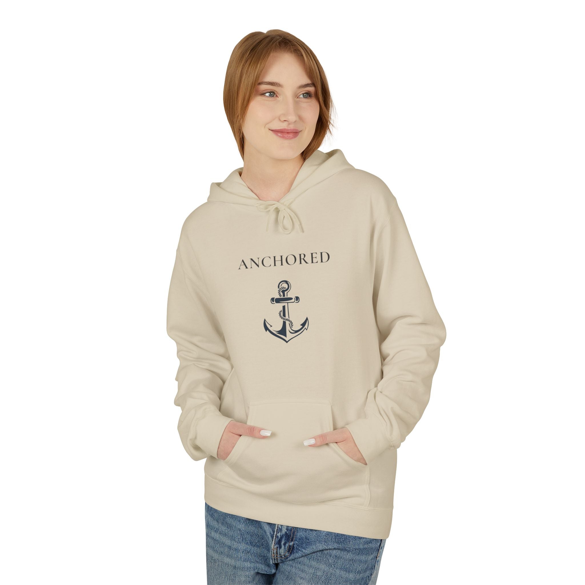 Anchored Graphic Hoodie — Coastal Nautical Pullover Sweatshirt