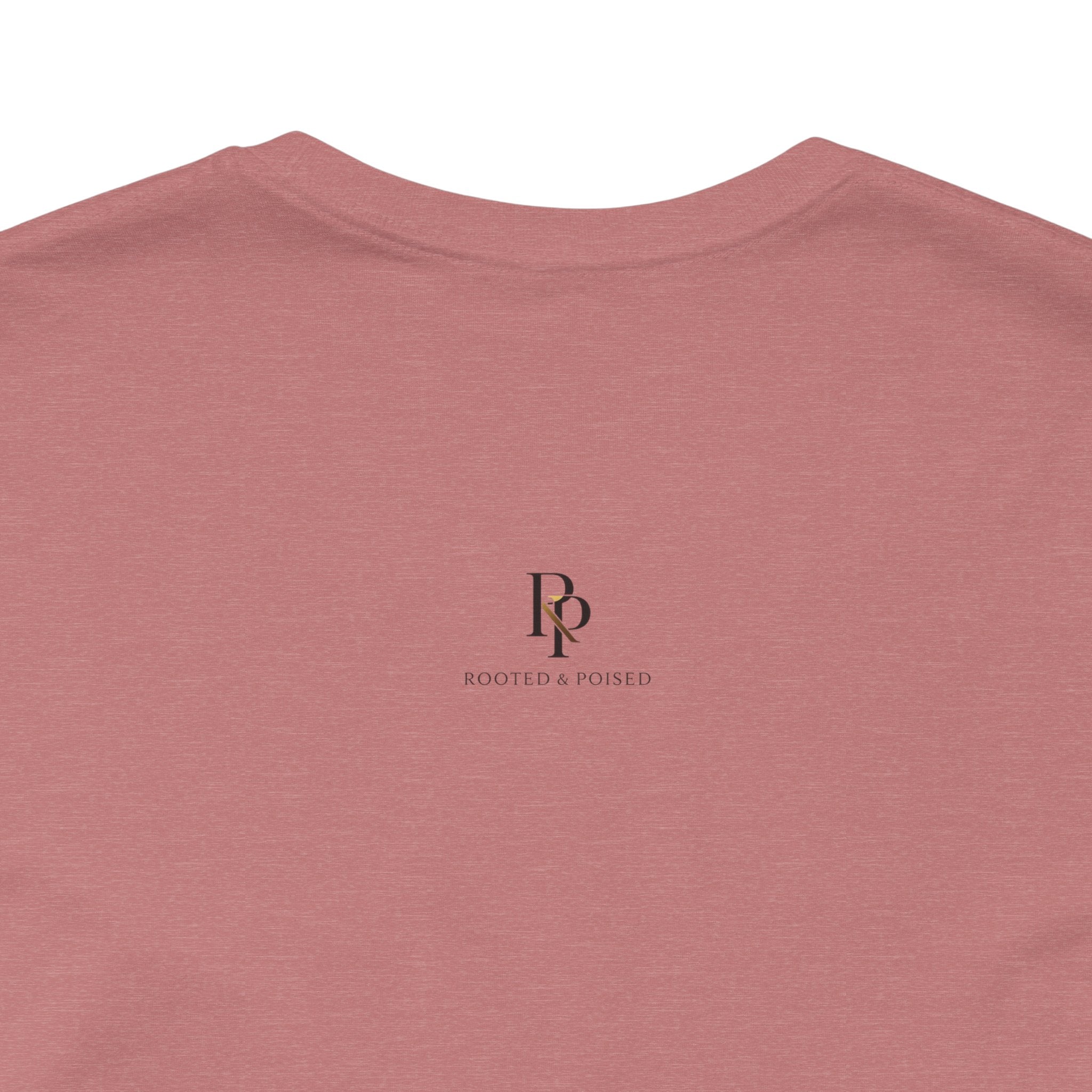 Rooted & Rising Minimalist Logo Tee — Lightweight Inspirational Crew Neck Shirt